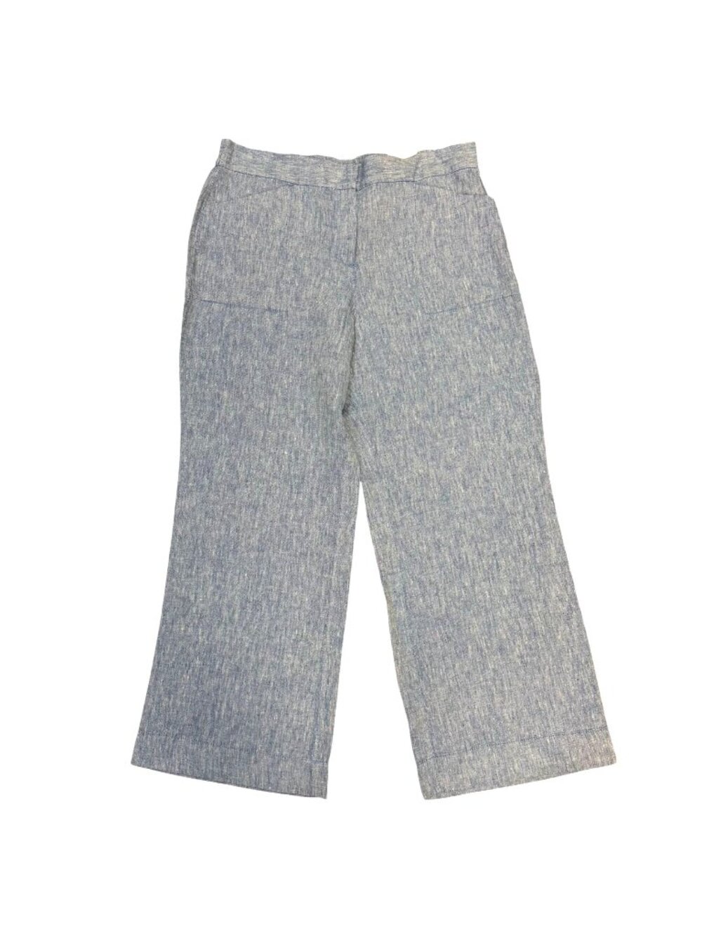 Chicos Linen Wide-Leg Pants Vivid Blue Size 2 Petite